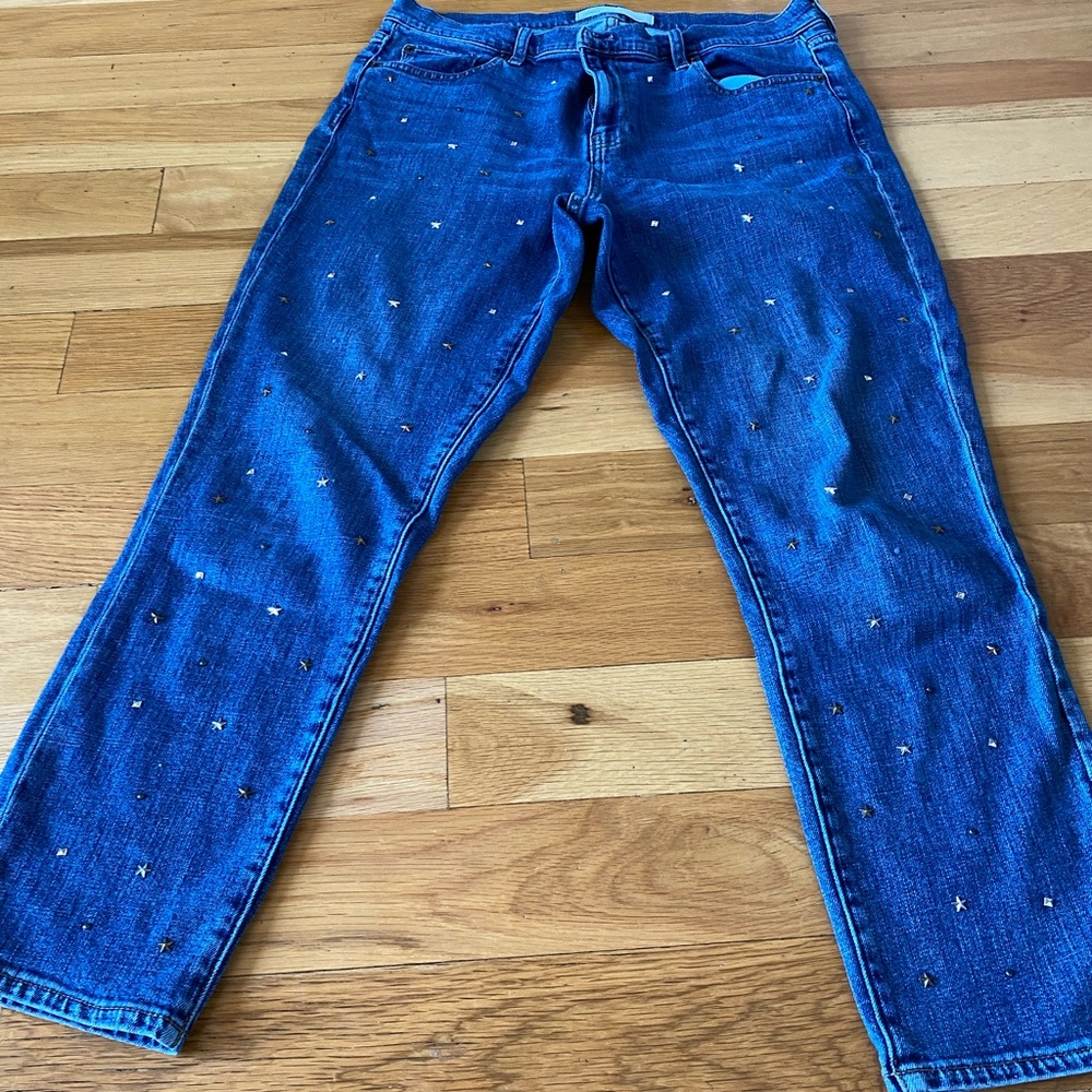 Gap studded jeans with stars and diamonds